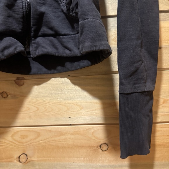 Prairie Underground Sweatshirt Jacket Womens XS Black Cloak Zip Hoodie Organic - Picture 3 of 16